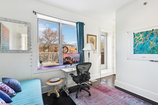 844 W Webster Ave, Chicago, IL 60614 - office space featuring dark wood finished floors, baseboards, and a wealth of natural light
