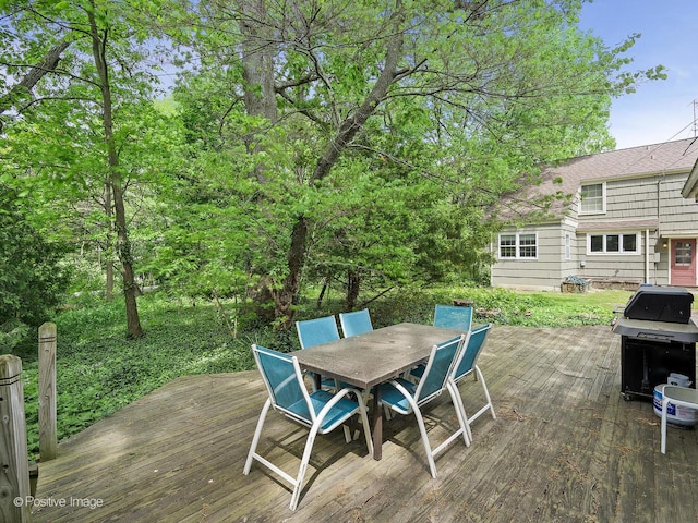 1325 Gilbert Ave, Downers Grove, IL 60515 - wooden terrace with outdoor dining space and grilling area