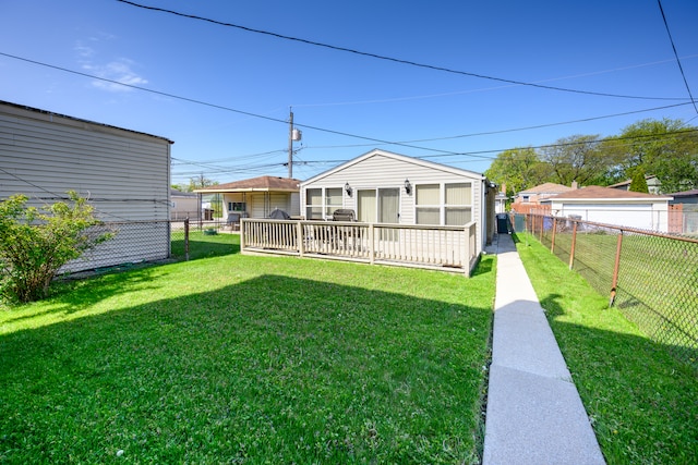 9724 S Princeton Ave, Chicago, IL 60628 - view of yard with a deck