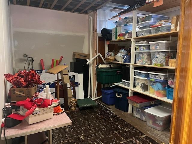 view of storage room