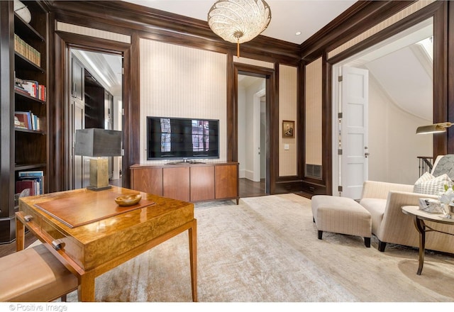 1853 N Burling St, Chicago, IL 60614 - living area with crown molding