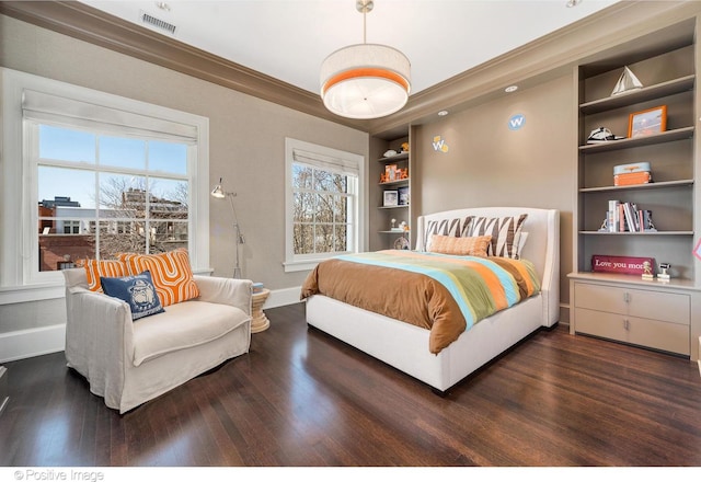 1853 N Burling St, Chicago, IL 60614 - bedroom featuring wood finished floors, crown molding, and baseboards