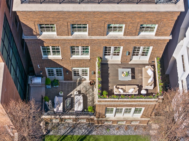1853 N Burling St, Chicago, IL 60614 - view of front of house with brick siding