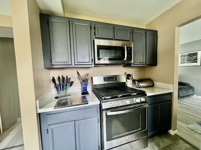 2S605 Continental Dr, Warrenville, IL 60555 - kitchen with light countertops, appliances with stainless steel finishes, and dark wood-type flooring