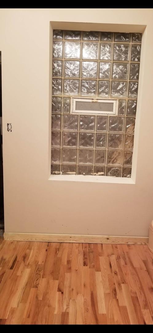details with baseboards and wood finished floors
