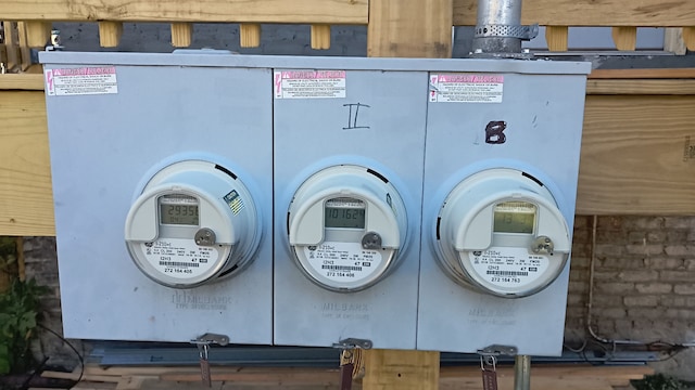 exterior details featuring electric meter