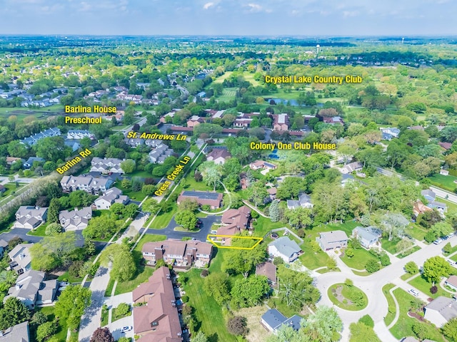 650 Cress Creek Ln, Crystal Lake, IL 60014 - aerial perspective of suburban area
