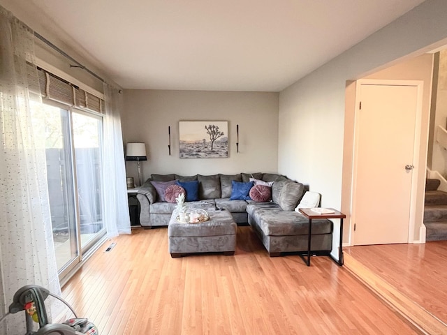 650 Cress Creek Ln, Crystal Lake, IL 60014 - living room featuring light wood finished floors and stairs