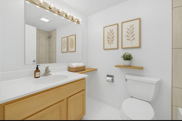 6340 Americana Dr Unit 1213, Willowbrook, IL 60527 - full bathroom with vanity, walk in shower, and toilet