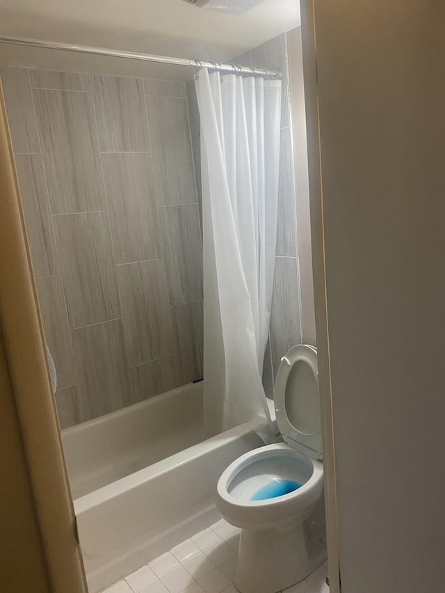 6340 Americana Dr Unit 1213, Willowbrook, IL 60527 - full bathroom with toilet, tile patterned floors, and shower / tub combo