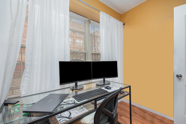 4700 N Monticello Ave Unit 102, Chicago, IL 60625 - home office featuring baseboards and wood finished floors