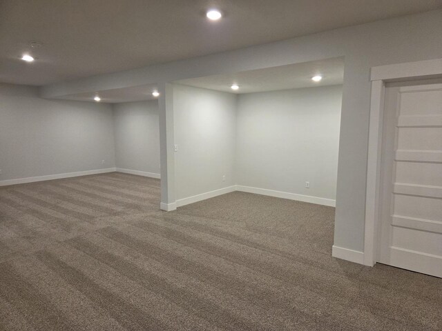 2477 Stanfield Ln, Normal, IL 61761 - finished below grade area with baseboards, recessed lighting, and carpet floors