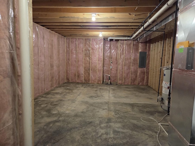 2477 Stanfield Ln, Normal, IL 61761 - unfinished below grade area featuring electric panel and water heater