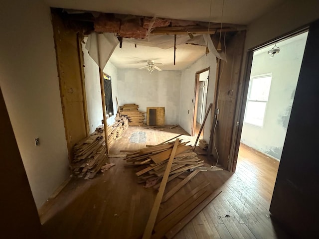 miscellaneous room with a ceiling fan