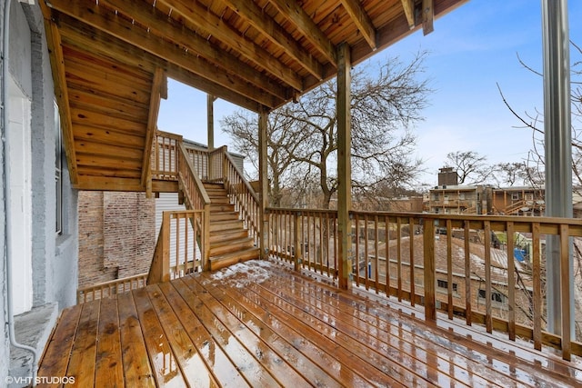 deck with stairway