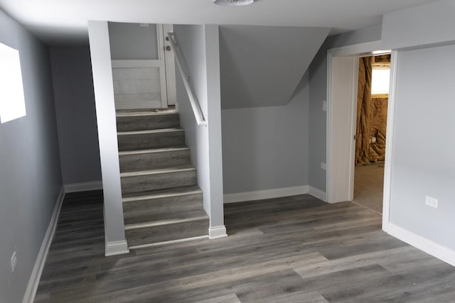 4147 Prairie St, Schiller Park, IL 60176 - staircase with baseboards and wood finished floors