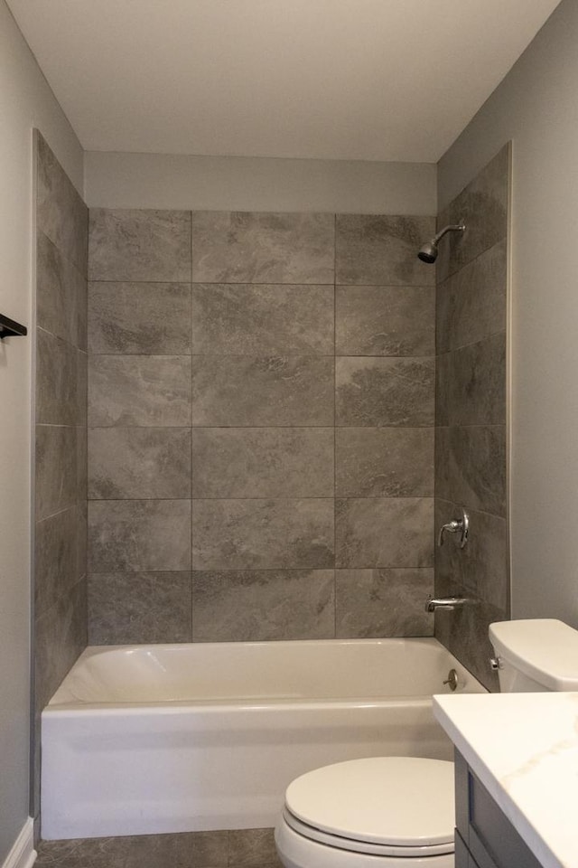 4147 Prairie St, Schiller Park, IL 60176 - bathroom featuring vanity, washtub / shower combination, and toilet