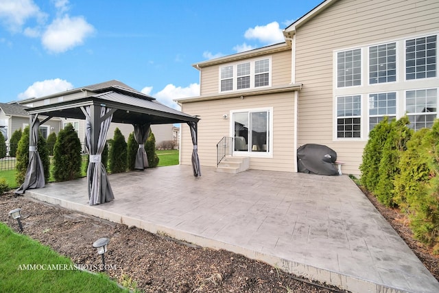 view of patio with a gazebo