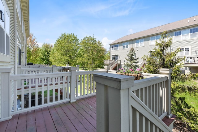 3576 Gabrielle Ln, Aurora, IL 60504 - view of wooden deck