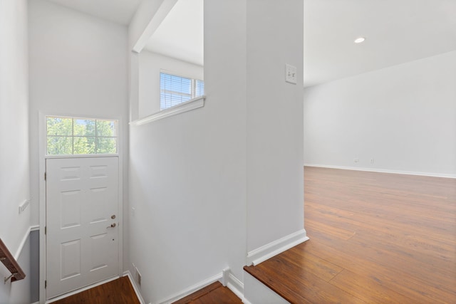 3576 Gabrielle Ln, Aurora, IL 60504 - corridor with wood finished floors, baseboards, and recessed lighting