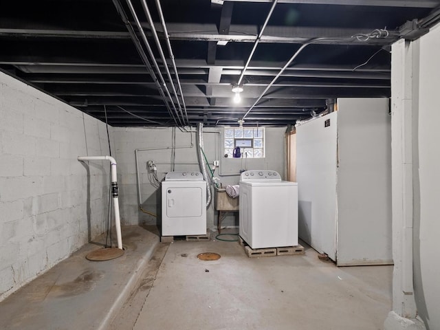 339 Clyde Ave, Calumet City, IL 60409 - basement featuring separate washer and dryer