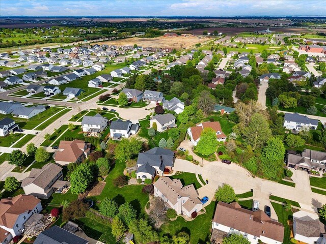 drone / aerial view with a residential view