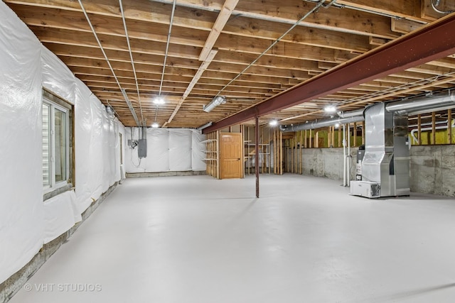 3607 Greystone Ave, Naperville, IL 60564 - unfinished basement with heating unit and electric panel