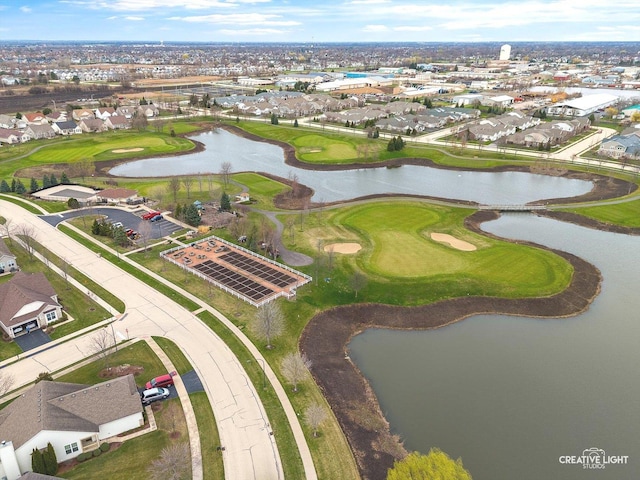 3607 Greystone Ave, Naperville, IL 60564 - birds eye view of property featuring a water view, a residential view, and view of golf course