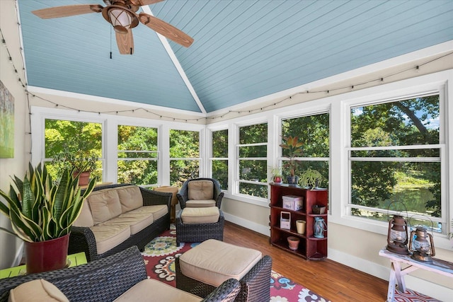 2066 County Road 125 E, Mahomet, IL 61853 - sunroom / solarium with outdoor lounge area and a ceiling fan