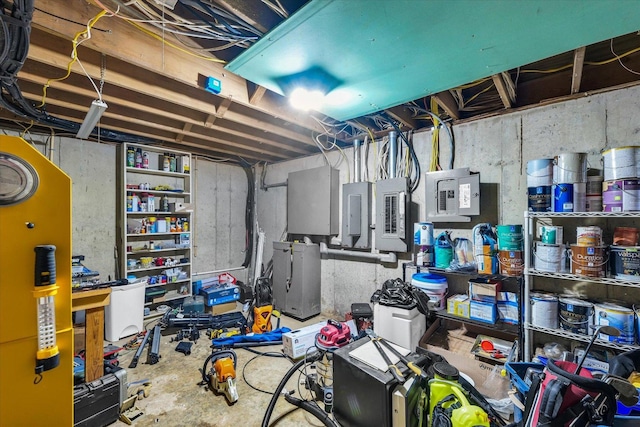 2066 County Road 125 E, Mahomet, IL 61853 - unfinished below grade area with electric panel