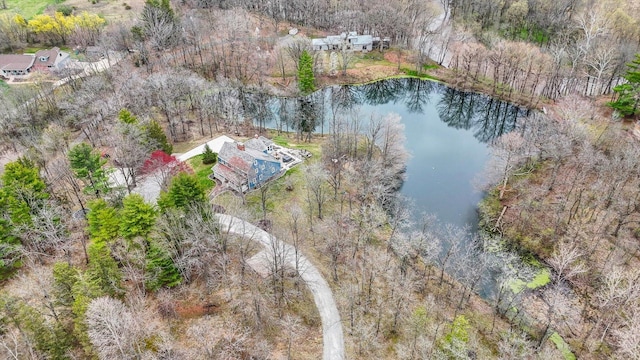 2066 County Road 125 E, Mahomet, IL 61853 - birds eye view of property with a view of trees and a water view