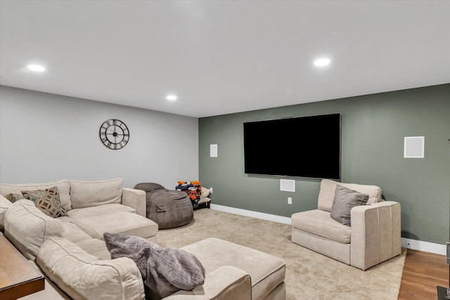 2066 County Road 125 E, Mahomet, IL 61853 - living area with wood finished floors, baseboards, and recessed lighting