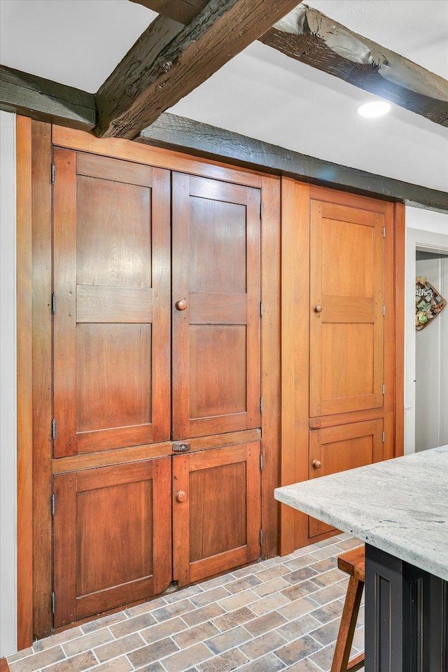2066 County Road 125 E, Mahomet, IL 61853 - interior details with beamed ceiling