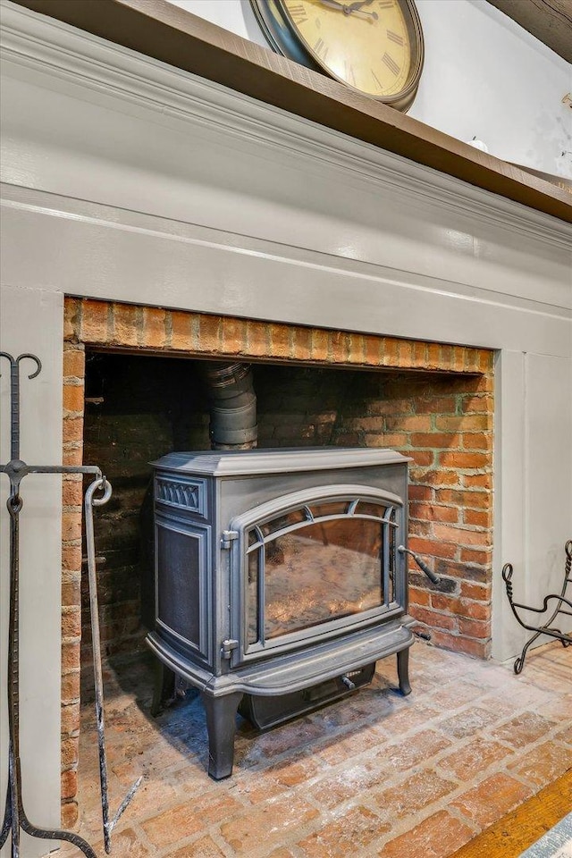 2066 County Road 125 E, Mahomet, IL 61853 - details with a wood stove