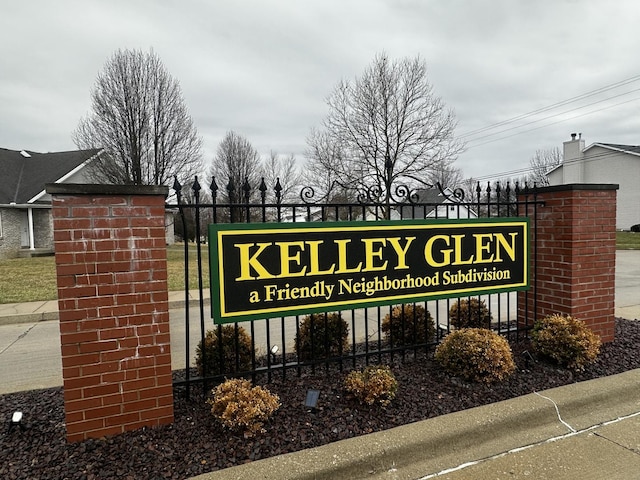 view of community sign