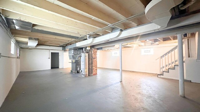 2830 Bernice Rd, Lansing, IL 60438 - below grade area featuring gas water heater and stairs