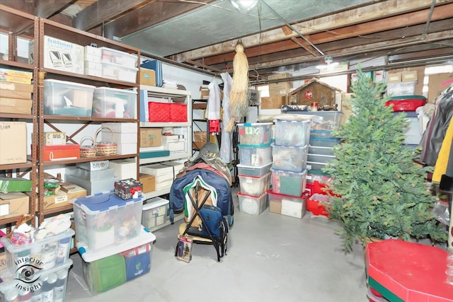 view of storage area