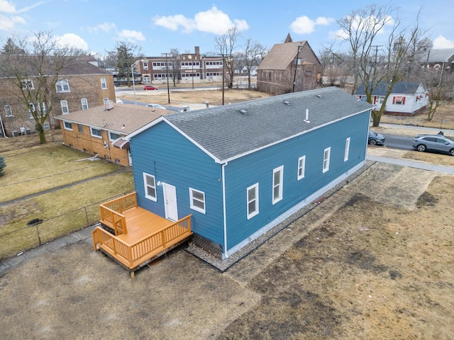 aerial view featuring a residential view