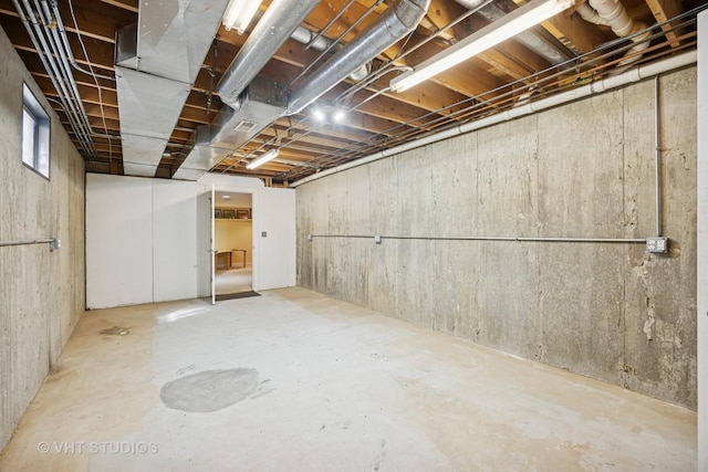 basement featuring visible vents