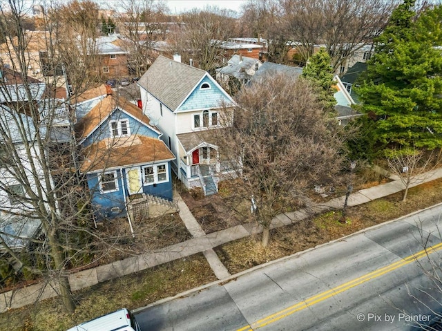 623 Oakton St, Evanston, IL 60202 - birds eye view of property