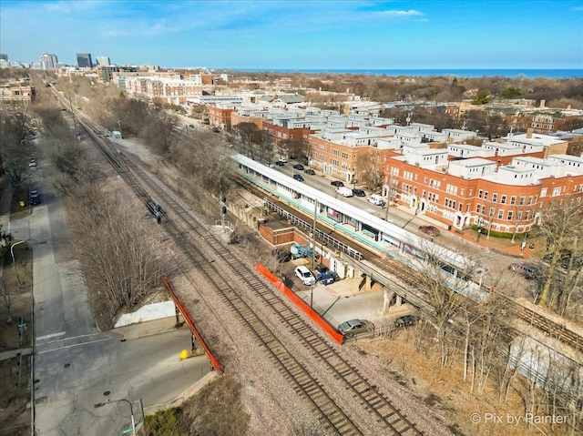 623 Oakton St, Evanston, IL 60202 - birds eye view of property with a city view