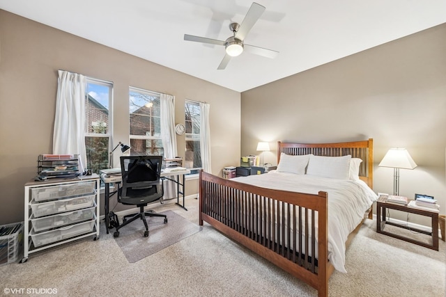 507 Grove Ln Unit H, Forest Park, IL 60130 - bedroom featuring carpet flooring, ceiling fan, and baseboards