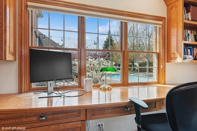 view of home office
