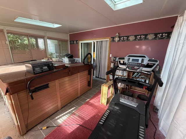 203 S Whitehead St, Tolono, IL 61880 - interior space with a skylight