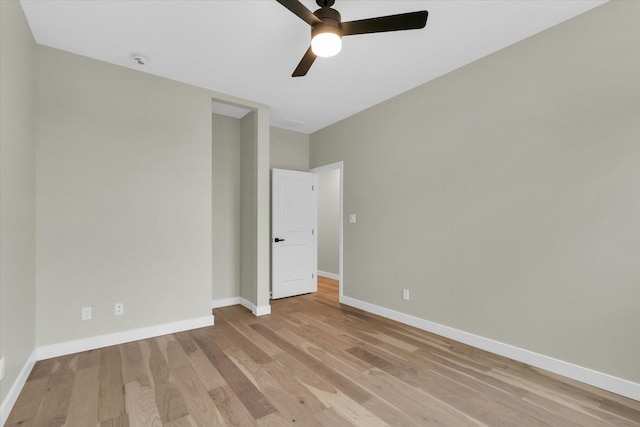 2816 Clarion Rd, Urbana, IL 61802 - spare room with a ceiling fan, light wood-style flooring, baseboards, and a smoke detector