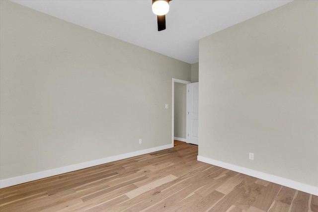 2816 Clarion Rd, Urbana, IL 61802 - spare room with baseboards, light wood-style floors, and a ceiling fan