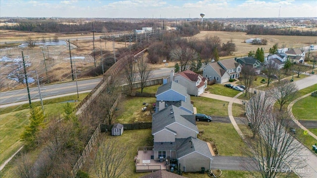 bird's eye view featuring a residential view