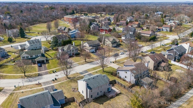 birds eye view of property featuring a residential view