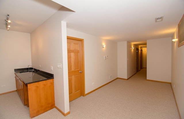 4312 S Saint Lawrence Ave Unit 1, Chicago, IL 60653 - interior space featuring a sink, light carpet, and baseboards