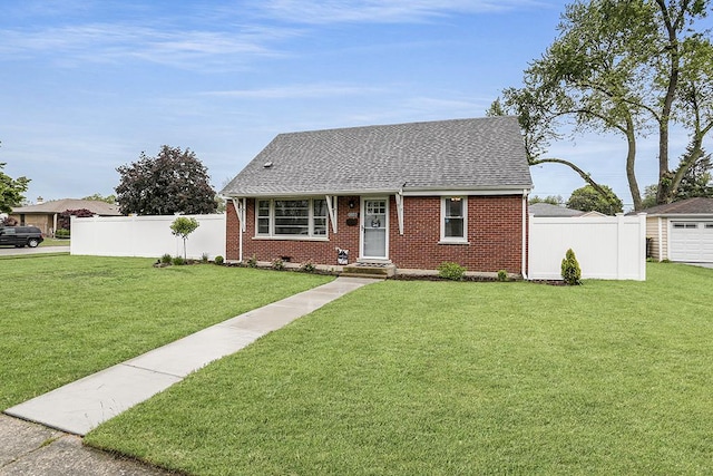 view of front facade featuring brick siding and a shingled roof